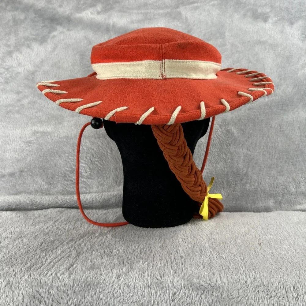 Disney Parks Jessie Cowgirl Hat Youth Red Toy Story Braid Badge Costume Kids